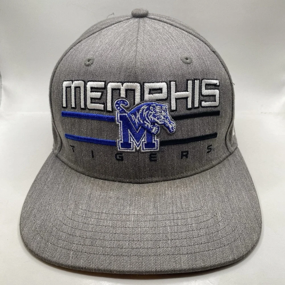Memphis Tigers Hat 47‎ Brand Snapback Captain Gray Flat bill VGC Cleaned